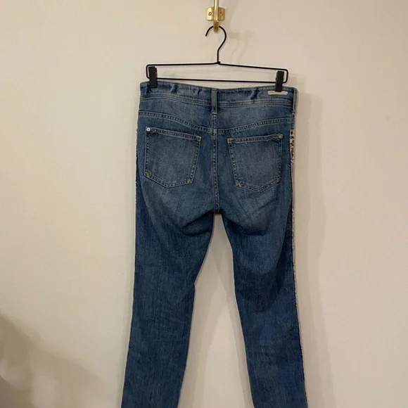 PIlcro Anthropologie Jeans Women's Size 26 Medium Wash Blue Slim Boyfriend Boho - Picture 5 of 6